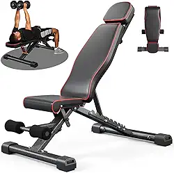 Yoleo Banco de Peso Ajustável de 399 kg, com Supino e Cabeça Estendida, para Treinos em Casa e Corpo Inteiro