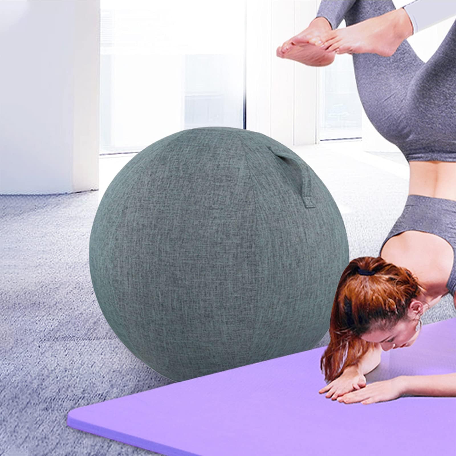 Pelota De Ejercicio Antiexplosión Pelota para Sentarse Autónoma De Primera Calidad con Asa Pelota Suiza De Calidad para Gimnasio para Fitness, Embarazo Y Parto