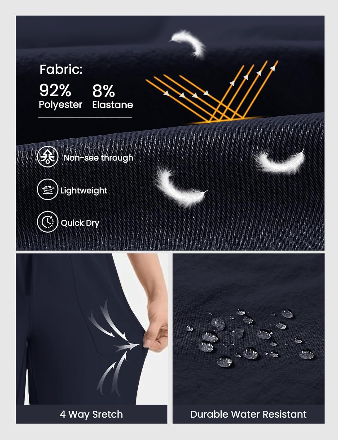 GymBrave Women's Capri Pants with 6 Pockets Quick Dry Lightweight Cargo Hiking Capris Outdoor Casual Travel - Image 4