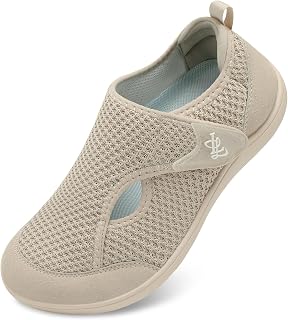 Leisfit Women's Wide Diabetic Shoes - Breathable Zero Drop Barefoot Walking Sneakers for Arthritis, Edema & Wide Feet