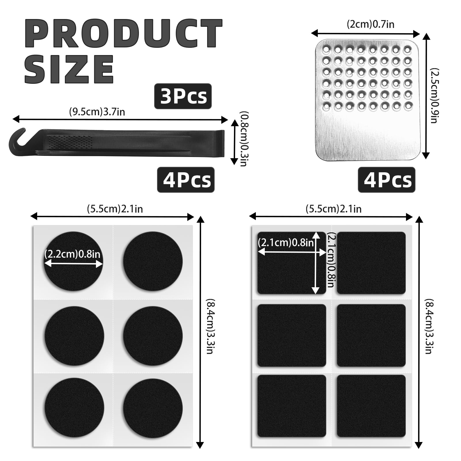 52-teiliges Fahrrad Flickzeug Set - Selbstklebende Reifen Flicken Mit Reifenhebern | Wasserdicht