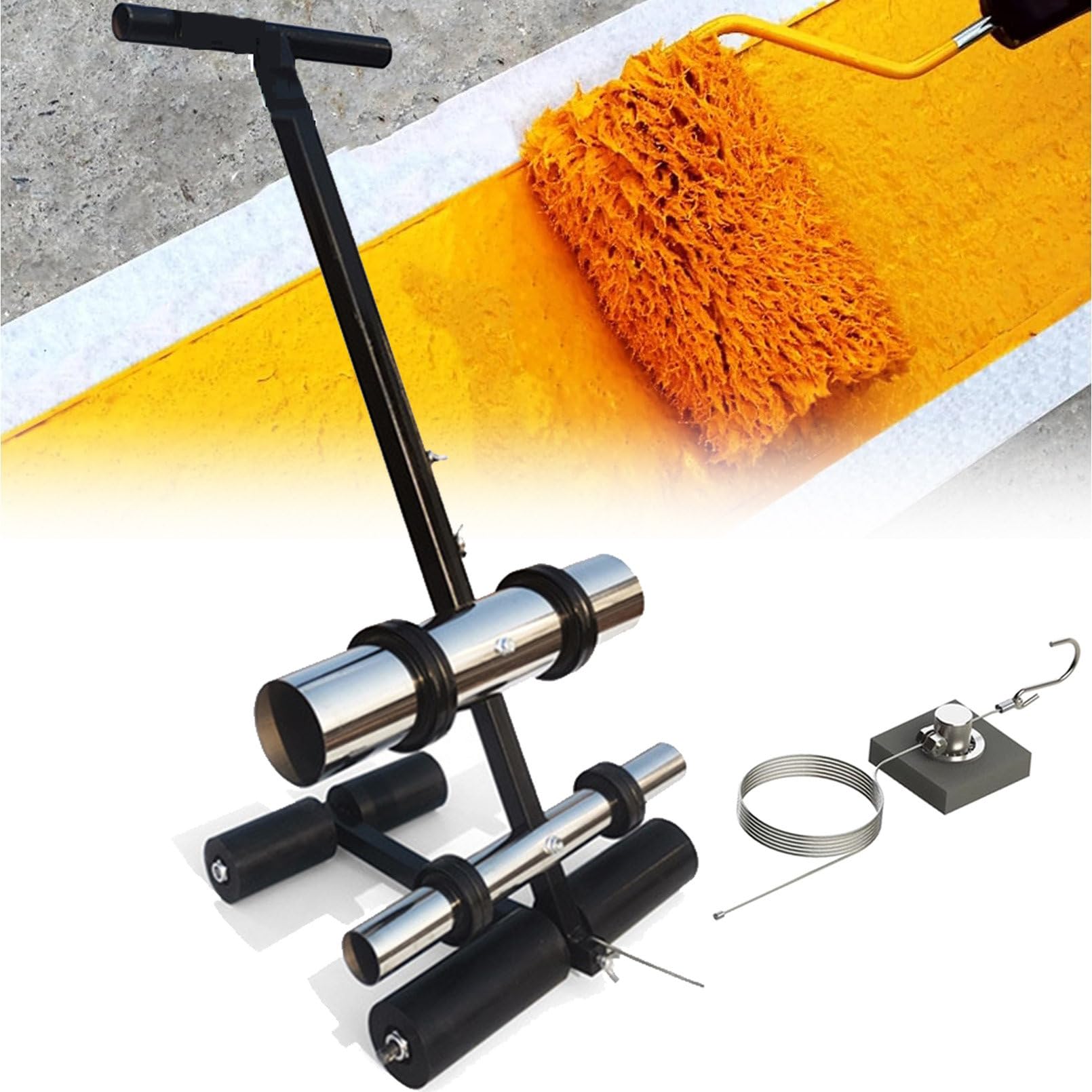 UMJIGF Floor Tape Applicator, Tape Marking Machine Hand-Push, Basketball Court Marking Kit, Floor Marking Tool, for Line Marking/Spray Painting