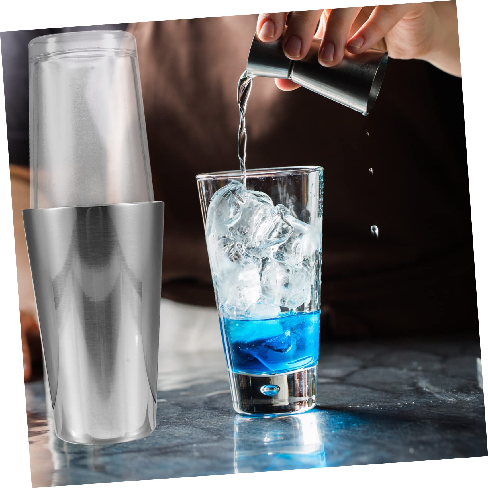 DECHOUS 1set Shaker Cocktail Inossidabile Mixer Per Drink Facile e Riutilizzabile Per e Tè Al Latte