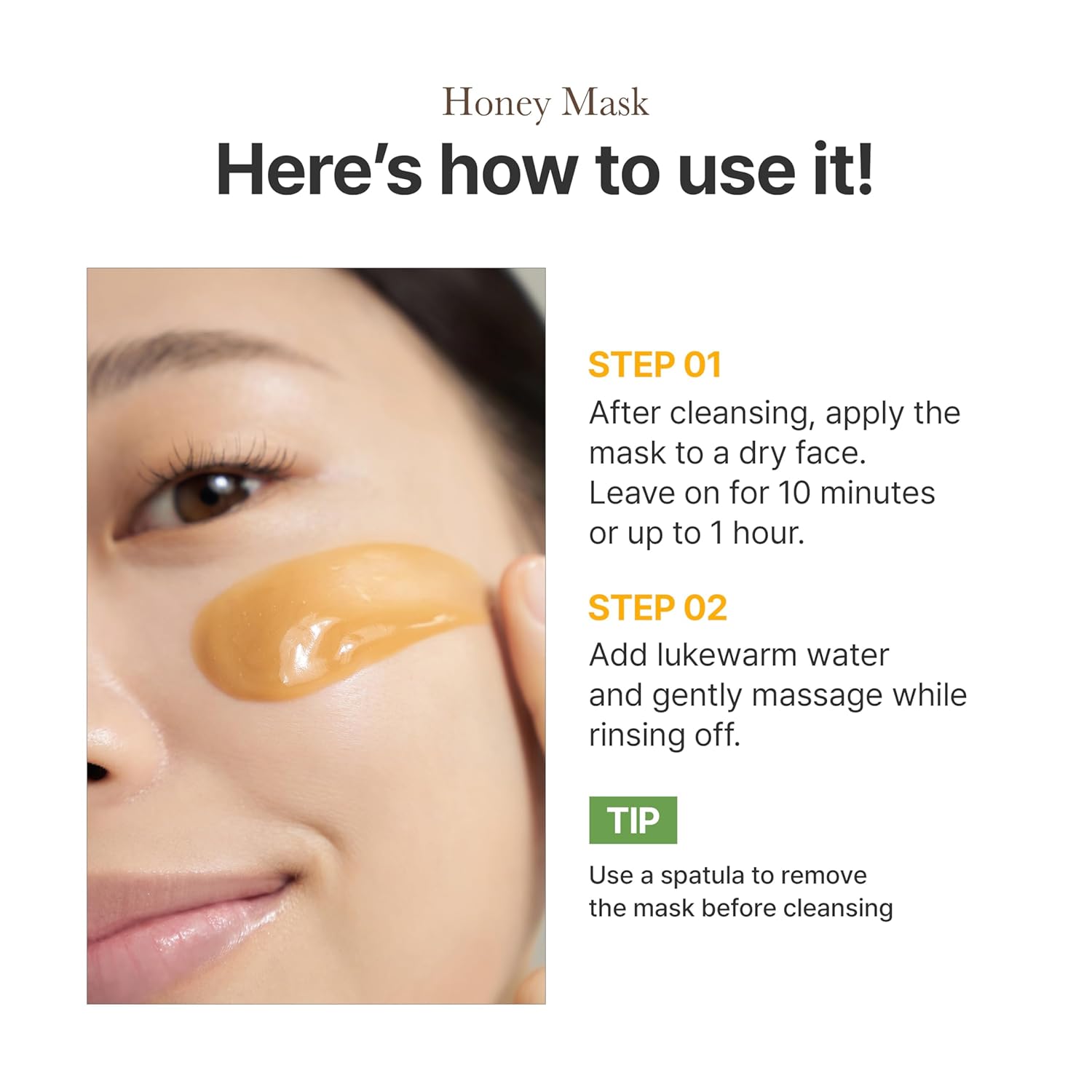 I'm from Honey Mask, Deep Nourishing Wash-Off Mask with Natural Honey, Glass & Dewy Glow, Long-Lasting Hydration, Korean Skin Care 2.37fl.oz