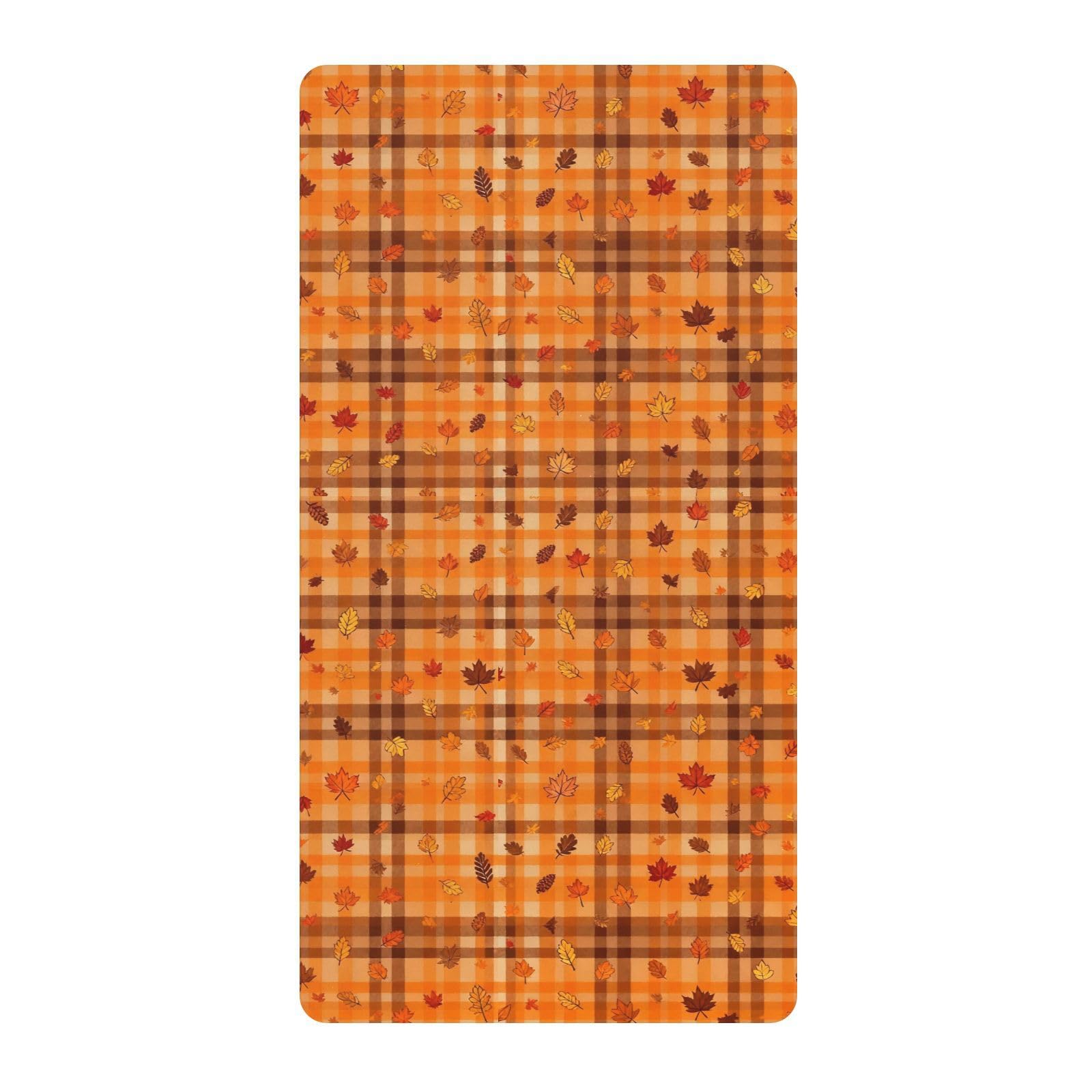 Drap de berceau en coton doux motif feuilles d'automne pour lit bébé
