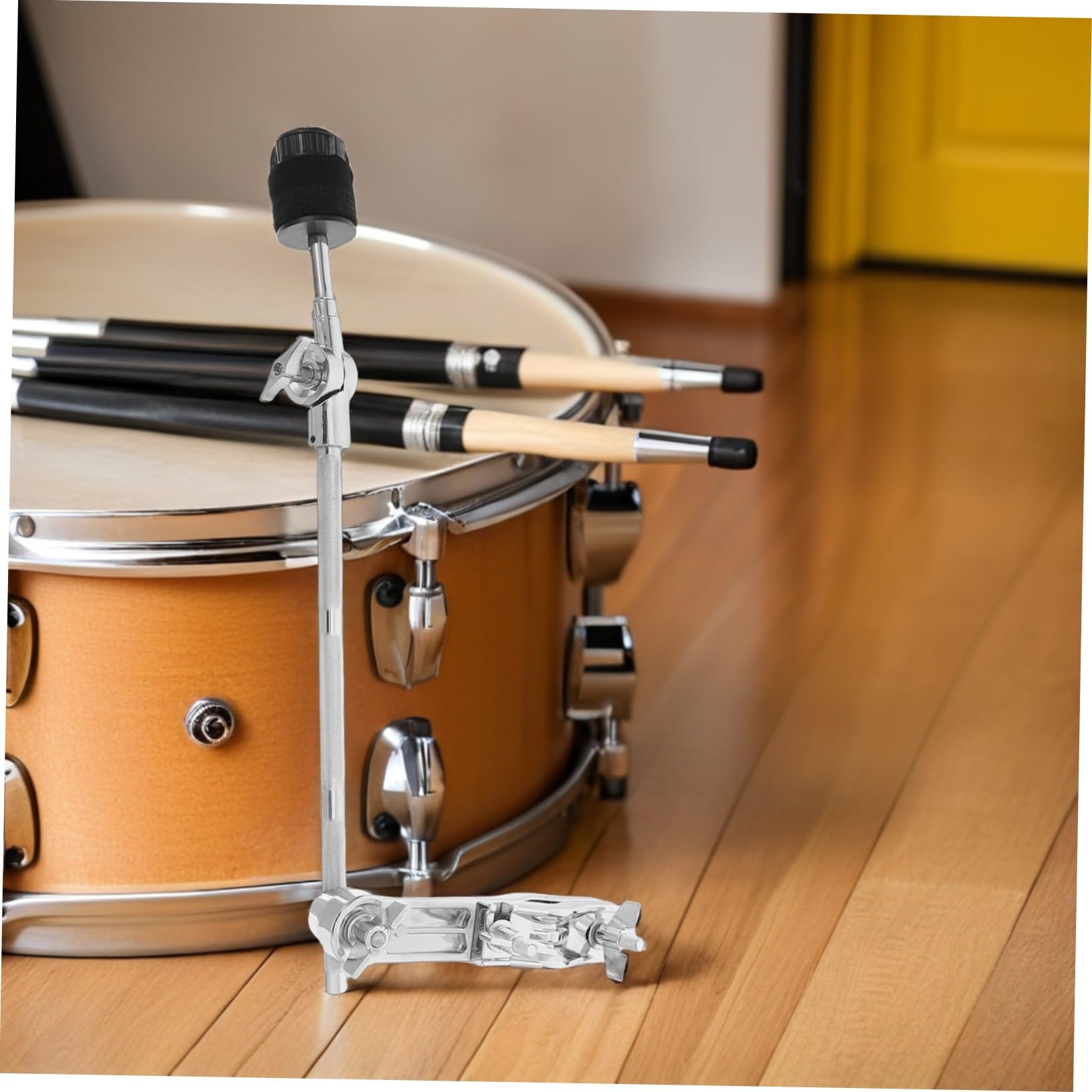 BESTonZON Stojak na perkusję Stacker Boom Mount Cymbal akcesoria perkusyjne ramię statywu do talerzy stojak na talerze typu boom Uchwyt pręta L-ramię Metal Srebrny