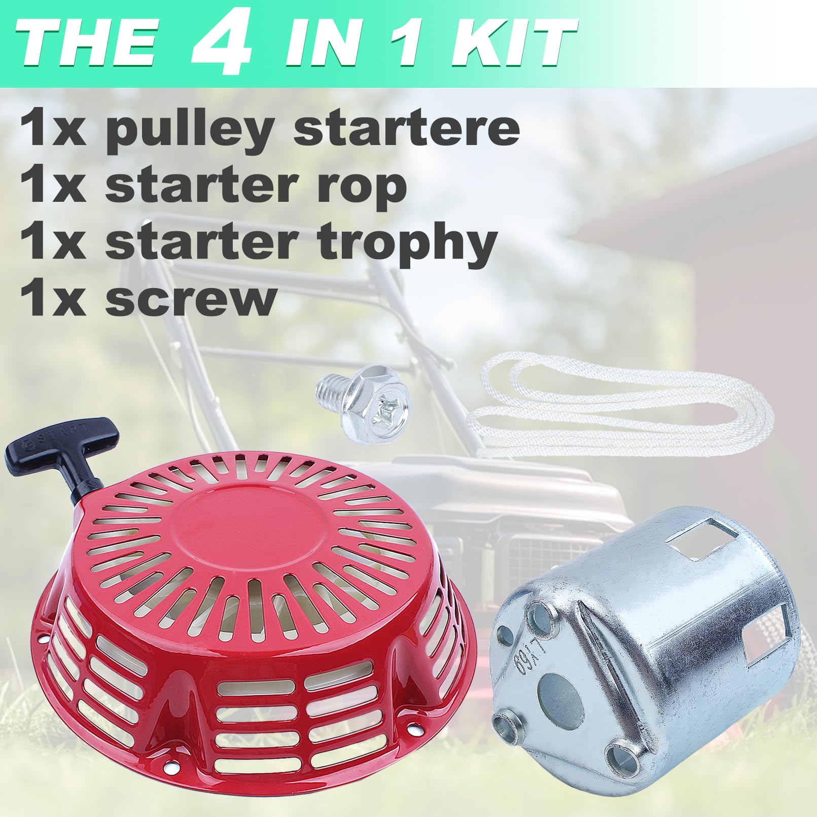 Avviamento a Strappo per Honda GX390 GX340 e 11CV 13CV 18CV 20CV Motore, ADEFOL Avviatore Manuale + Corda e Coppa di Avviamento Parti di Ricambio Durevole Recoil Starter Accessori