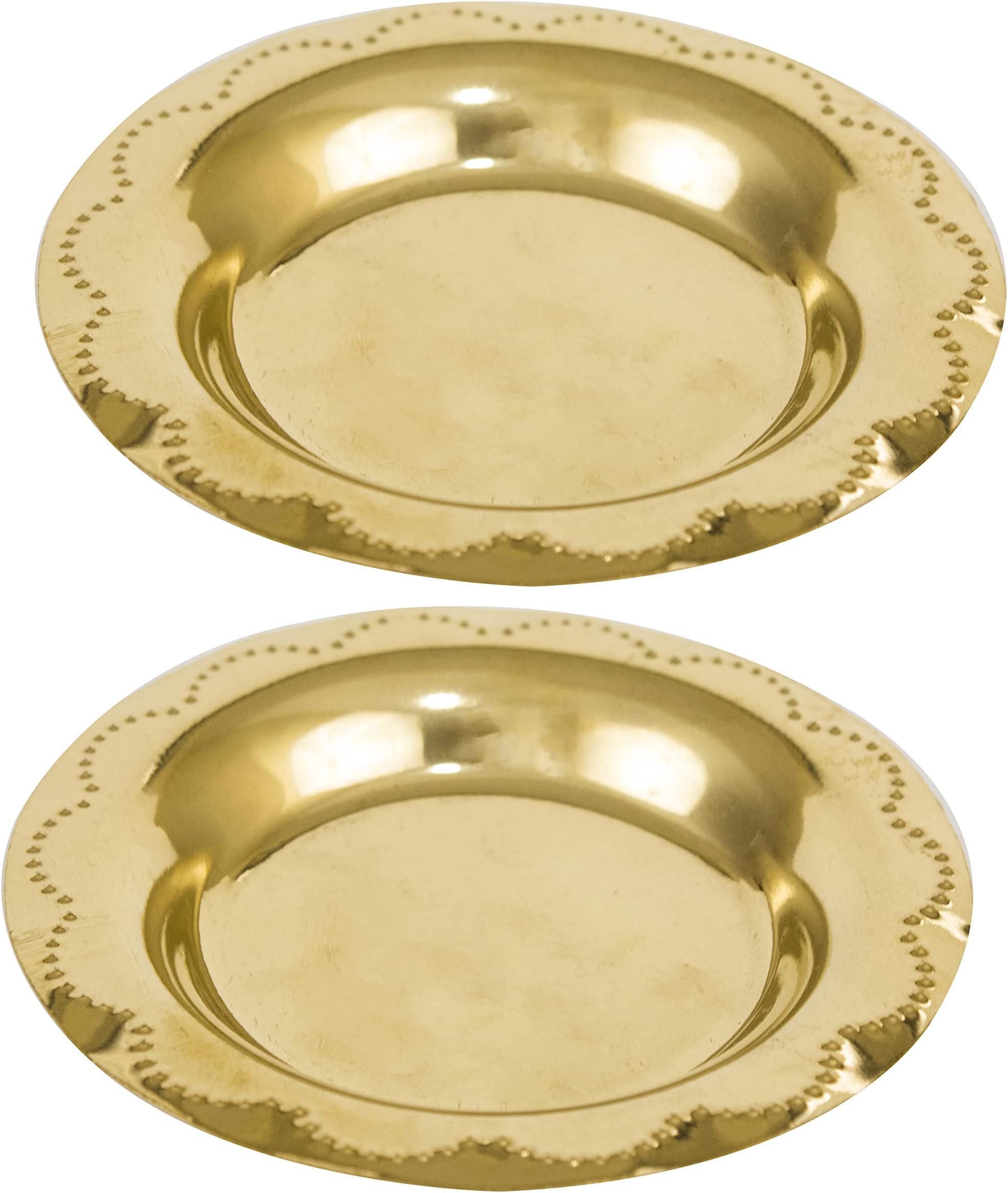 Spillbox Traditional Brass Diya for Puja | Pooja Aarti | Arti Deepak Deepam Oil Lamp for Home Temple Puja Articles Decor Gifts -MicroDDPlate (2)