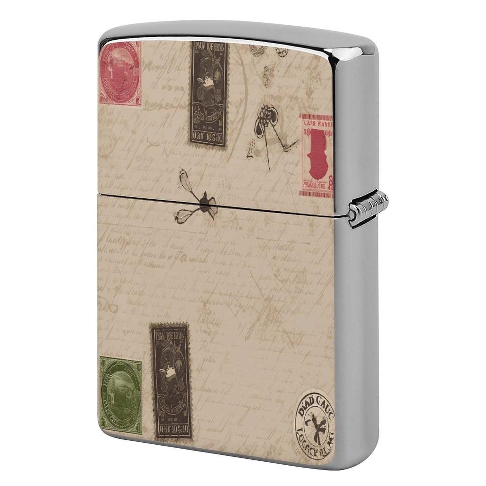 Fekiloot Style Old Fashioned Mail Lighter Case Cover Metal Lighter Case