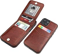 Vista 28 de KIHUWEY Compatible con iPhone 14 Funda Cartera con Soporte para Tarjeta de Crédito, Tapa de Cuero Premium con Cierre Magnético Atril Funda