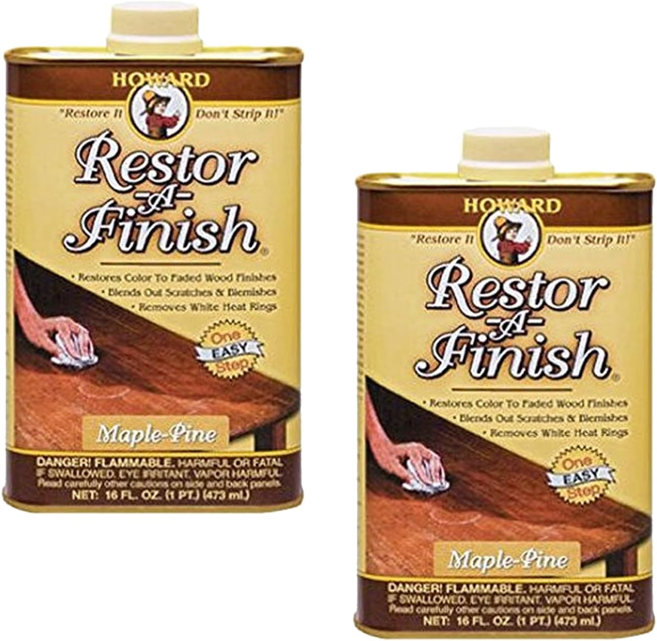 Howard RF6008 Restor-A-Finish, 8-Ounce, Maple-Pine (2-Pack)