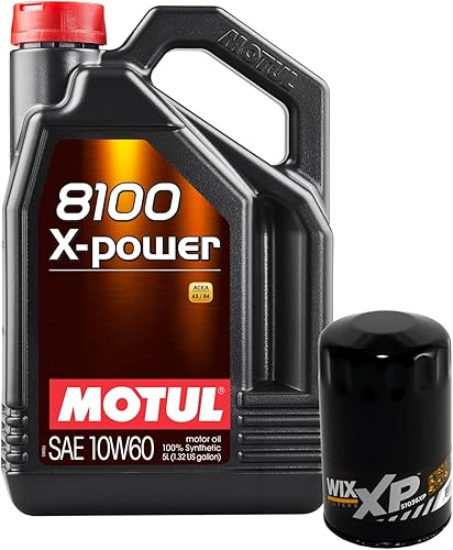 5L Newparts 8100 X-POWER 10W60 Wix XP Kit de cambio de aceite de motor de filtro API SN