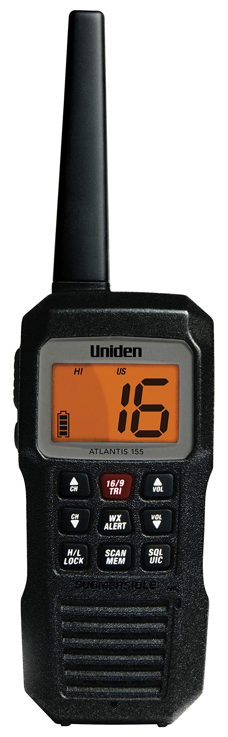 Buy Uniden Atlantis 155 Handheld TwoWay VHF Marine Radio, Floating IPX7 Submersible Waterproof