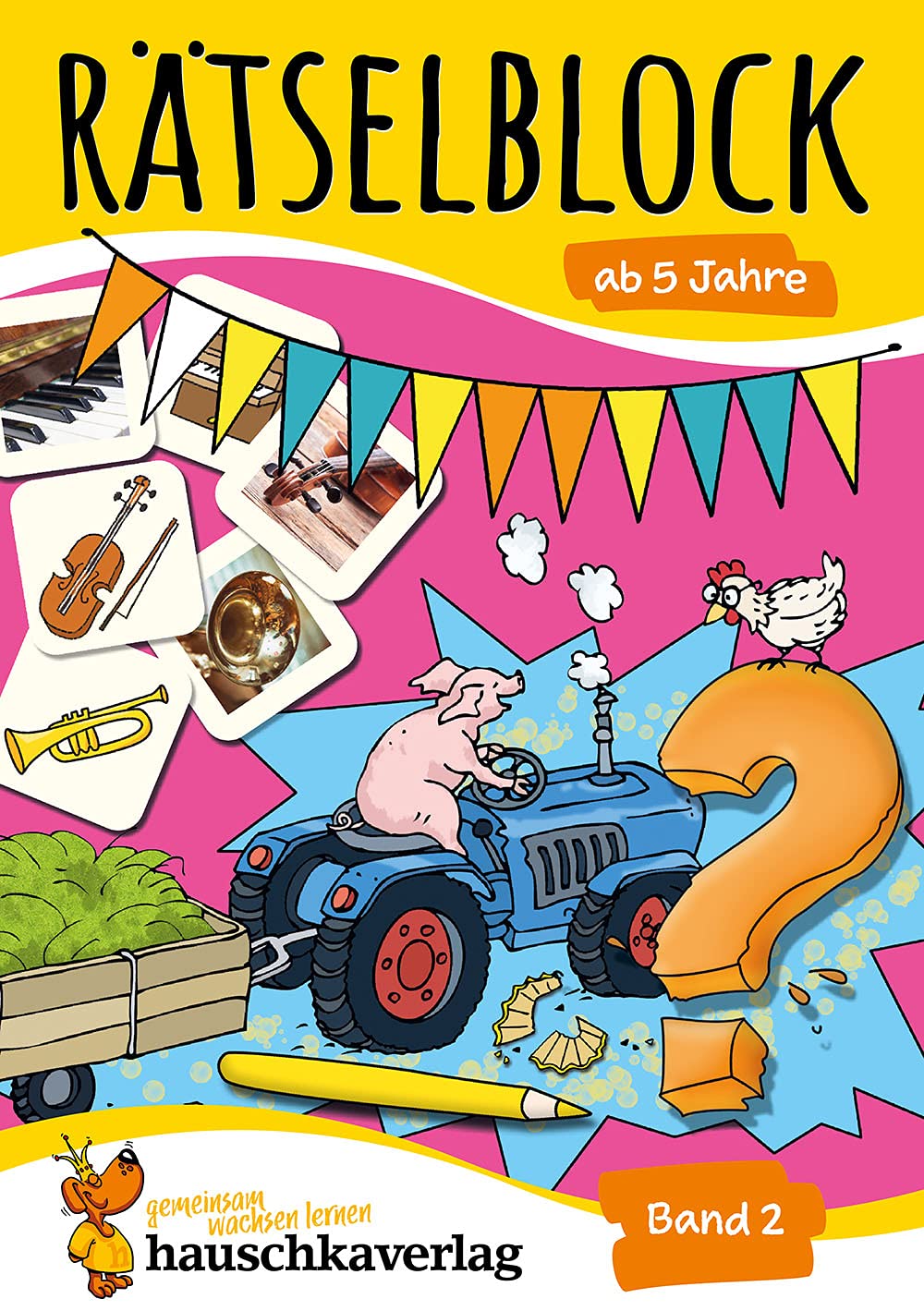 Rätselblock ab 5 Jahre, Band 2, A5-Block: Kunterbunter Rätselspaß: Labyrinthe, Fehler finden, Suchbilder, Sudokus - Beschäftigung mit Lösungen: 636 (Rätseln, knobeln, logisches Denken)