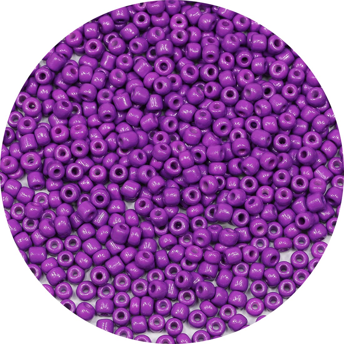 Bala&Fillic Violet Color 4mm Seed Beads About 1200pcs/100Grams in Bag, 6/0 Glass Craft Beads for Making Bracelet and Necklace (Violet)