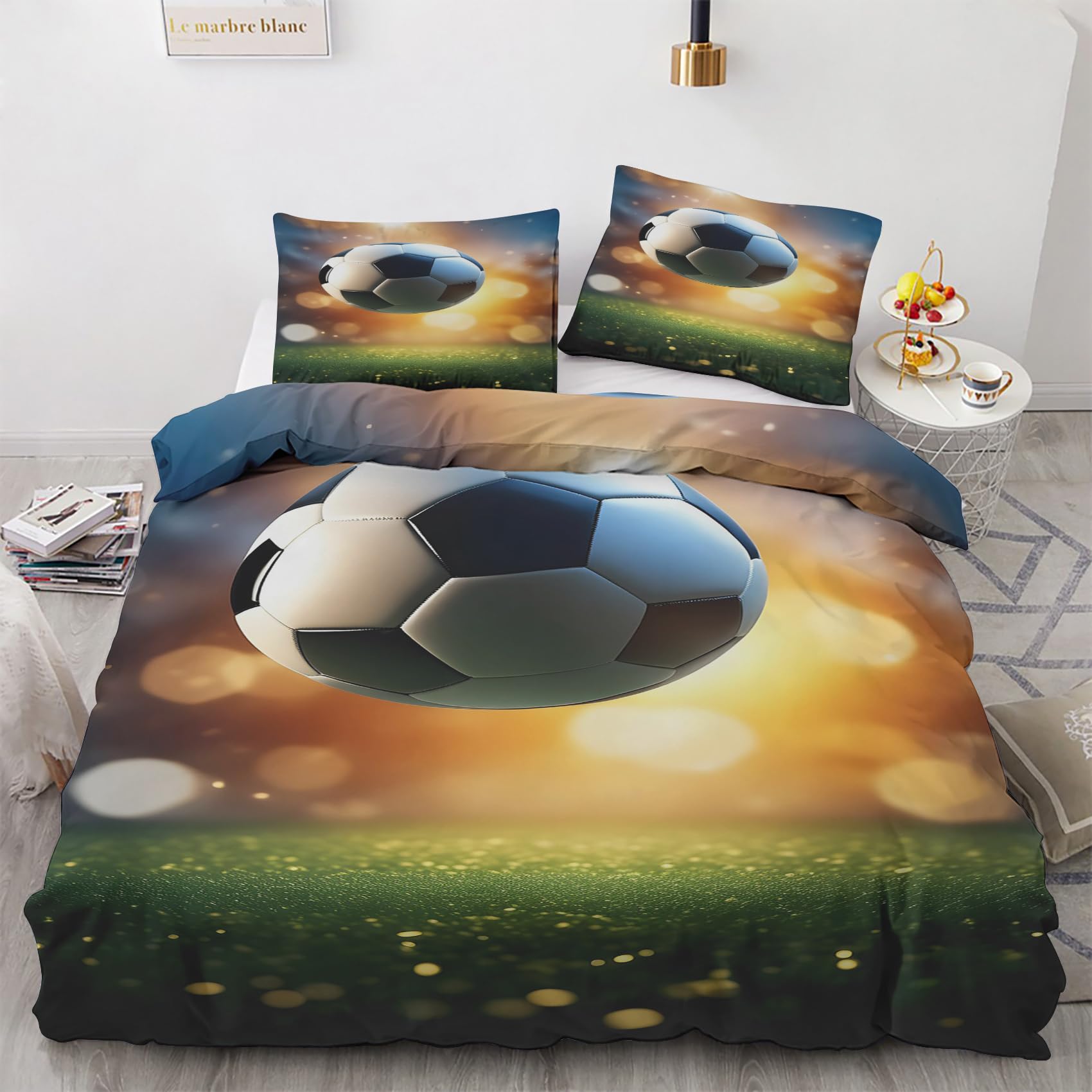 Parure de lit football 135 x 200 cm : idée cadeau sport