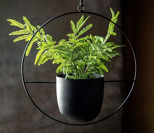 Miniatura 3 de Colgador bohemio de metal negro para plantas, maceta colgante de pared y techo de metal, maceta moderna, soporte para macetas de mediados de siglo,