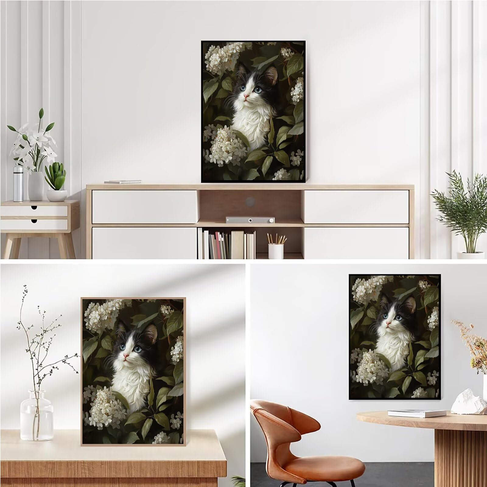 Diamond Painting Kit Completo, Diamond Painting Gatto, 5D Quadrato Pittura Diamante Kit Manualidades Adultos DIY Diamantini Crystal Art Disegni Ricamo Punto Croce Artigianale, 60x90cm Animale j0-624