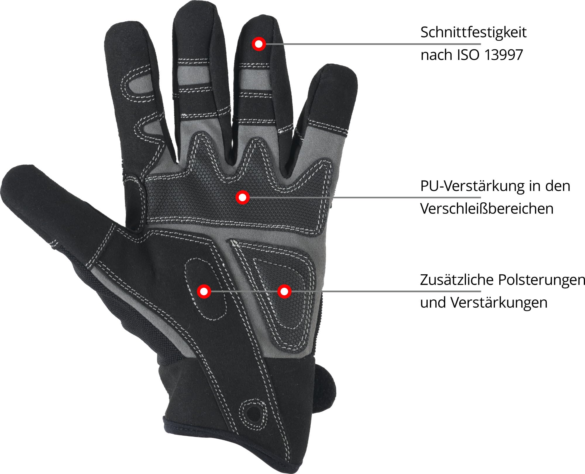 Stagecaptain Juego de 5 pares RGL-5F Rigger guantes de trabajo talla L