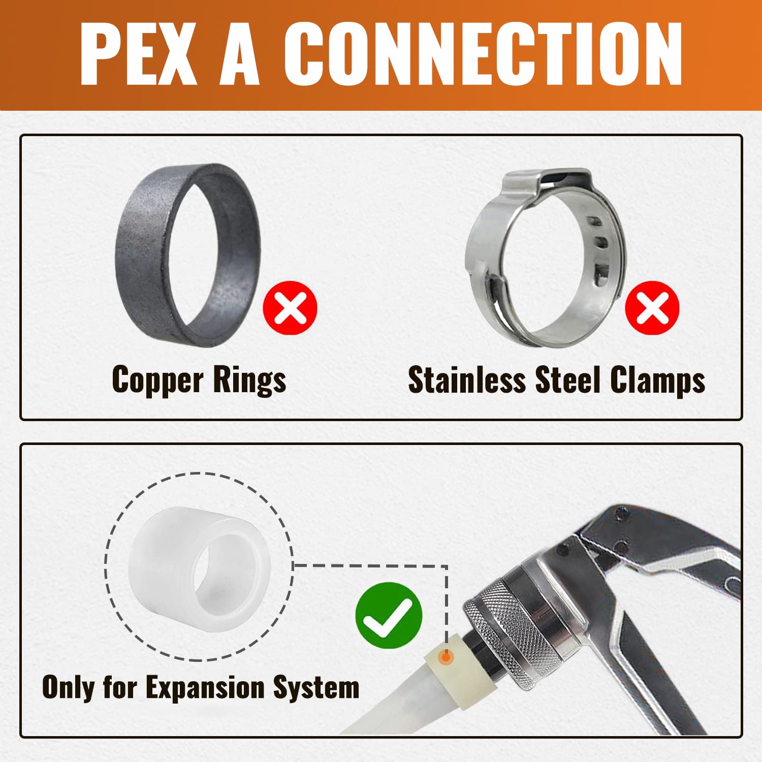 12 Pack Pex A Expansion Drop Ear Elbow 1/2, Pex A Drop