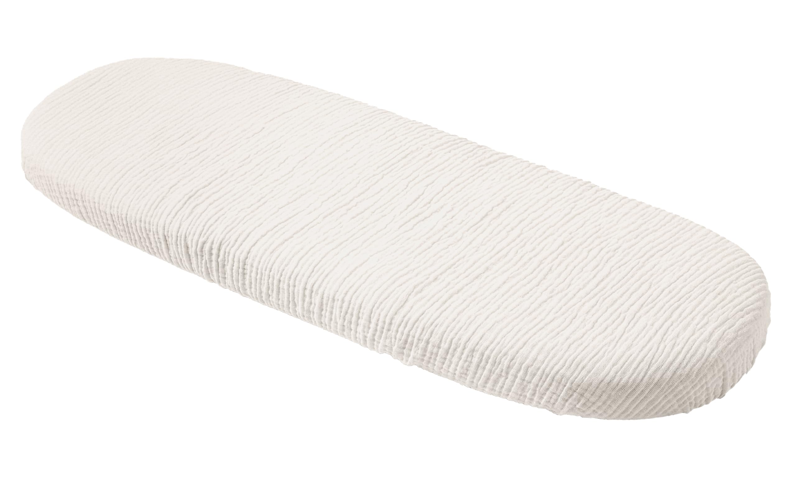Medi Partners Sabanas Cuna Bebe 86x40 Sabana Bajera Capazo Set de 3 Funda Colchon Combiador para Carro - 100% Algodón Muselina Universal Minicuna Moises Sábanas Carrito (Beige-Blanco-Gris) — view 11