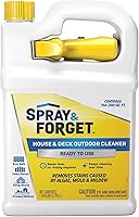 Spray & Forget 1 Gallon Ready-to-Use House Siding Deck Cleaner - Removes Algae Mold Mildew Stains No Mixing Needed