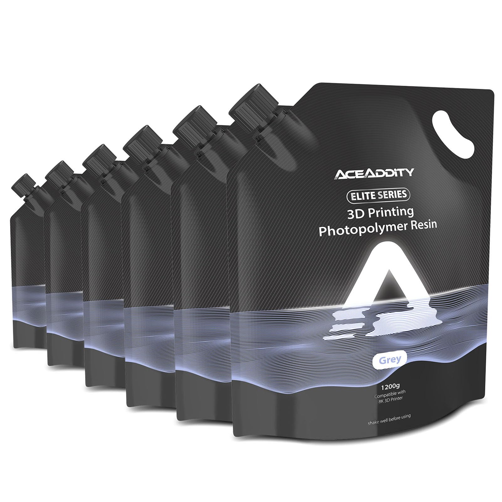Brokky Aceaddity Résine photopolymère Standard pour imprimante 3D 8K, résine 405 nm, Liquide d'impression 3D de Haute précision, adapté aux imprimantes 3D LCD/DPL/SLA 2K/4K/8K – 6 x 1,2OS727613