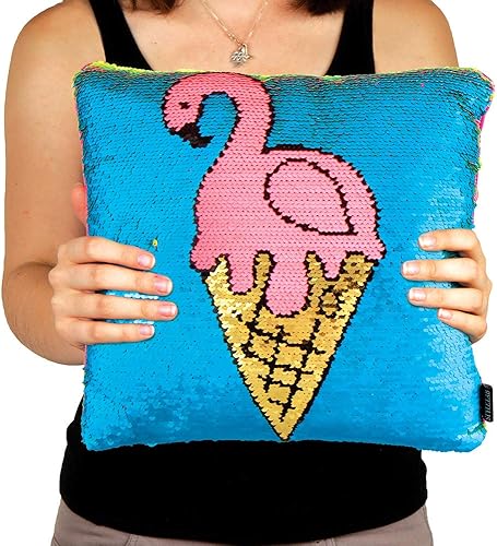 Miniatura 3 de Fashion Angels Magic Sequin Reveal Pillow - Flamenco, talla única, multicolor