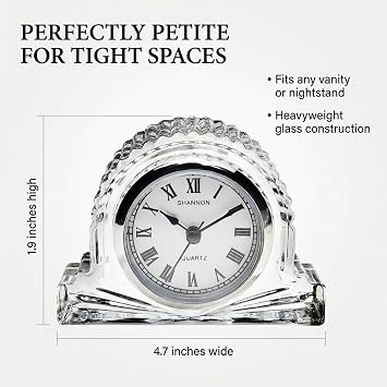 Godinger Shannon Mantle Clock, Small