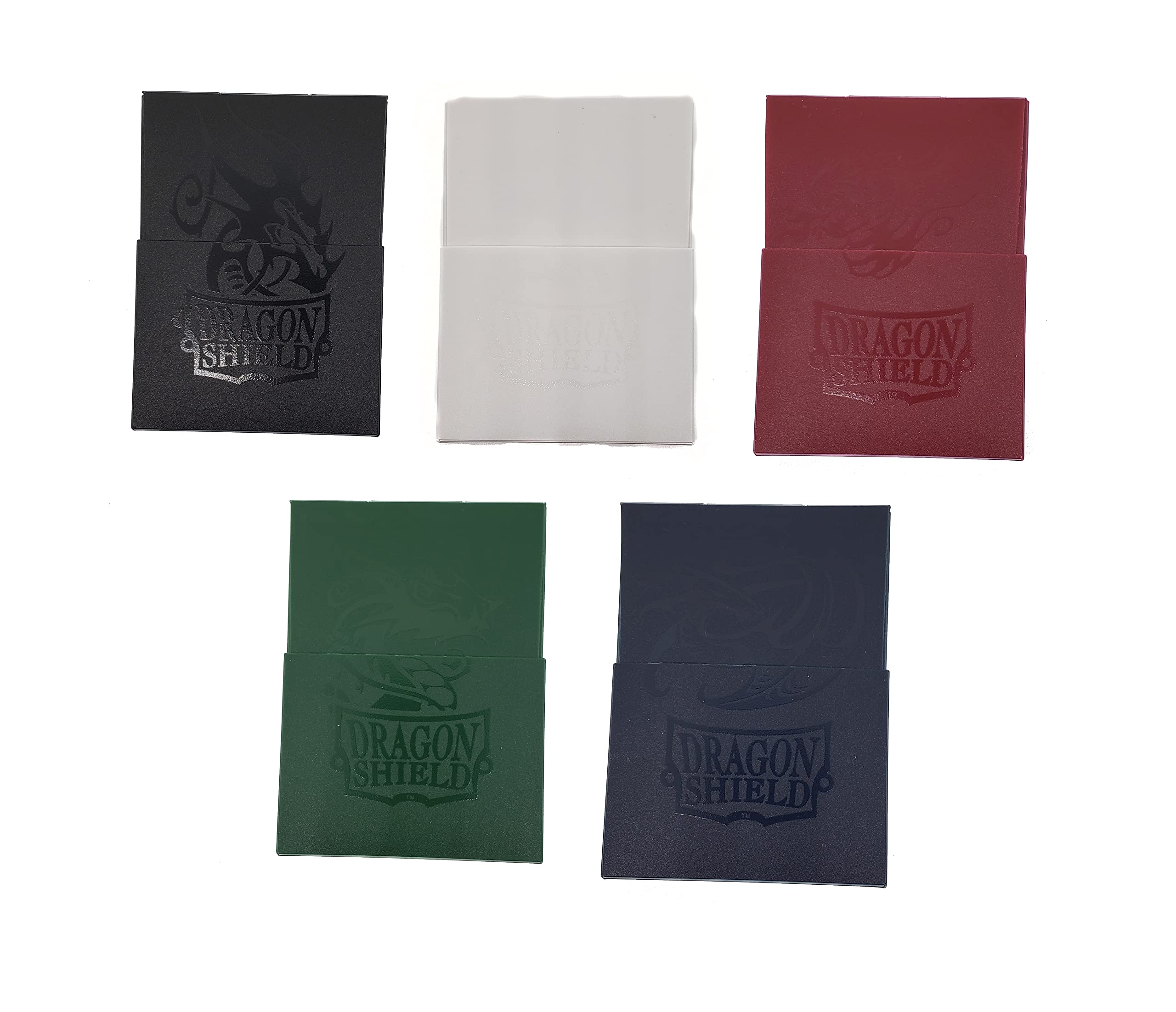 Dragon Shield Cube Shell Bundle - 5 Colored Cube Shells - Shadow Black, Ashen White, Blood Red, Forest Green, Midnight Blue