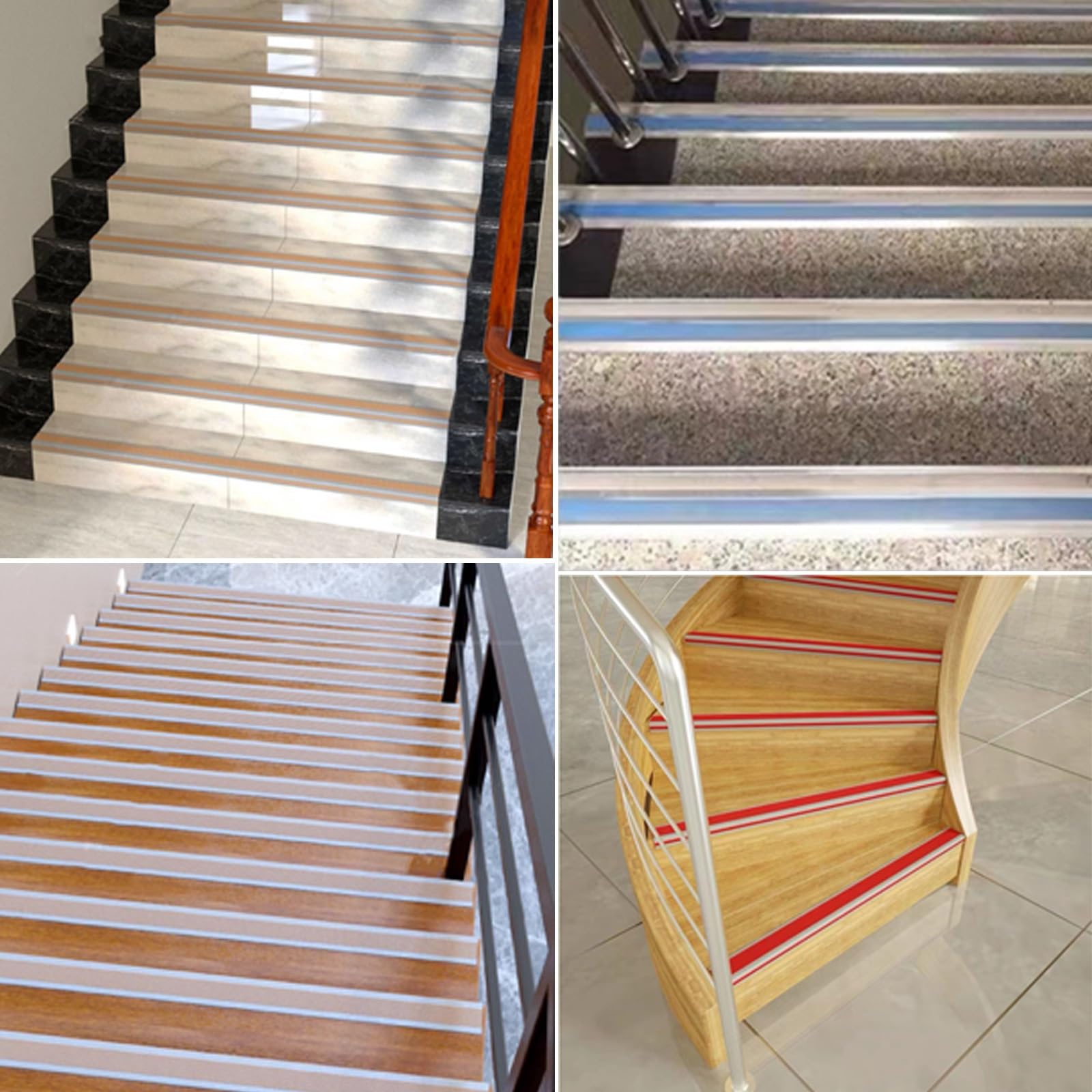 AJLVDY Stair Nosing Edge Trim L-Shape Corner And Edge Protection Profile Stair Nosing Self-Adhesive PVC Corner Profile Coffee Color 6cm X 3cm X 1.2m - View #7
