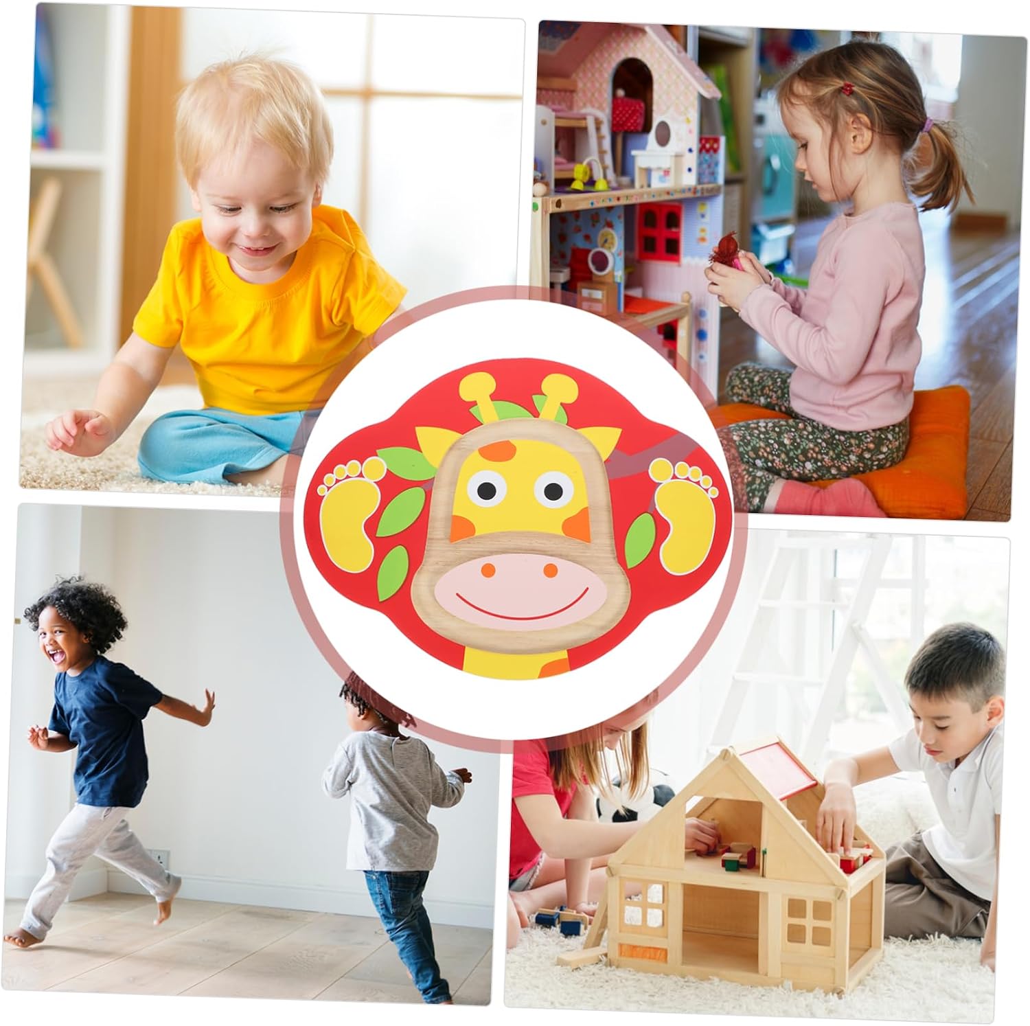 BESPORTBLE Giraffe Balance Board for Wobble Plate Sensory for Promotes Coordination Strength and Balance Development Engaging Bright Color Design