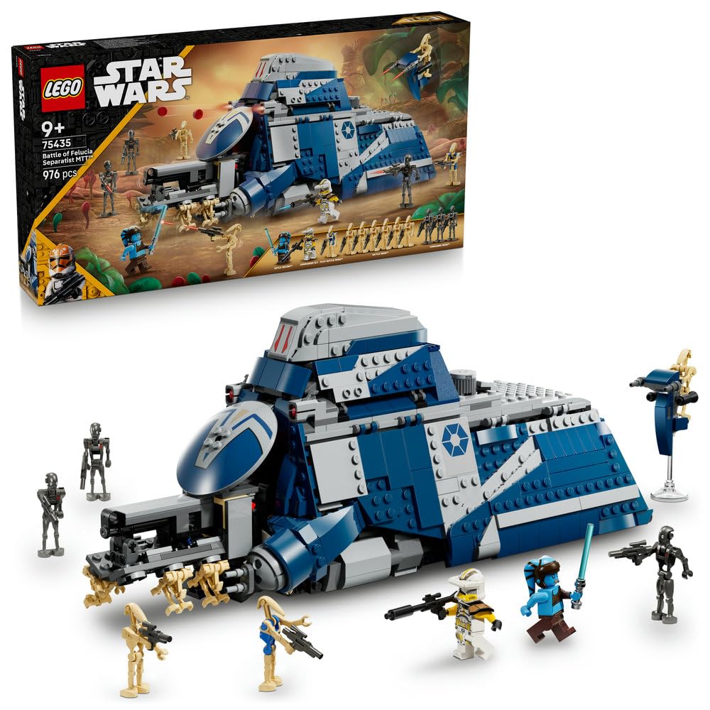LEGO Star Wars 75435 Battle of Felucia Separatist MTT - Interactive Toy with a Speeder, 2 Minifigures & 10 Droid Figures - Gift for 9+ Year Old Boys & The Clone Wars Fans