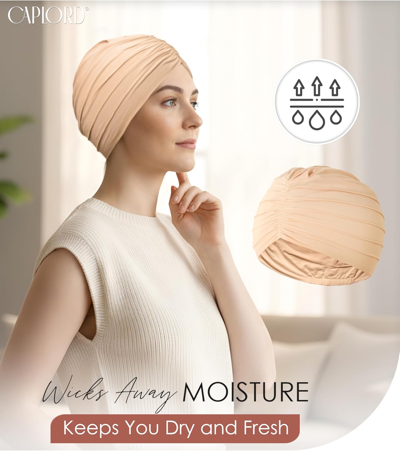 CAPLORD Chemo Cap, Soft Hat for Hair Loss, Headwear for Chemo Patients, Turban Beanie for Cancer Alopecia, Head Cover, Hijab - Image 4