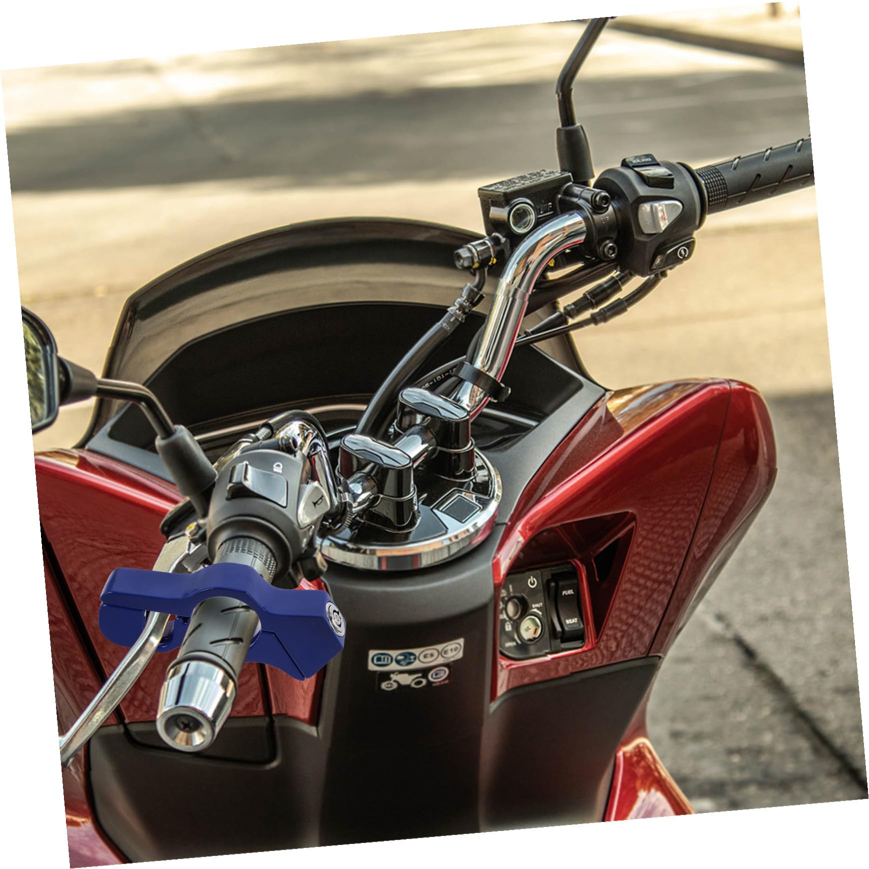 Antivol de Guidon pour Moto 2 Pcs en Alliage D’Aluminium