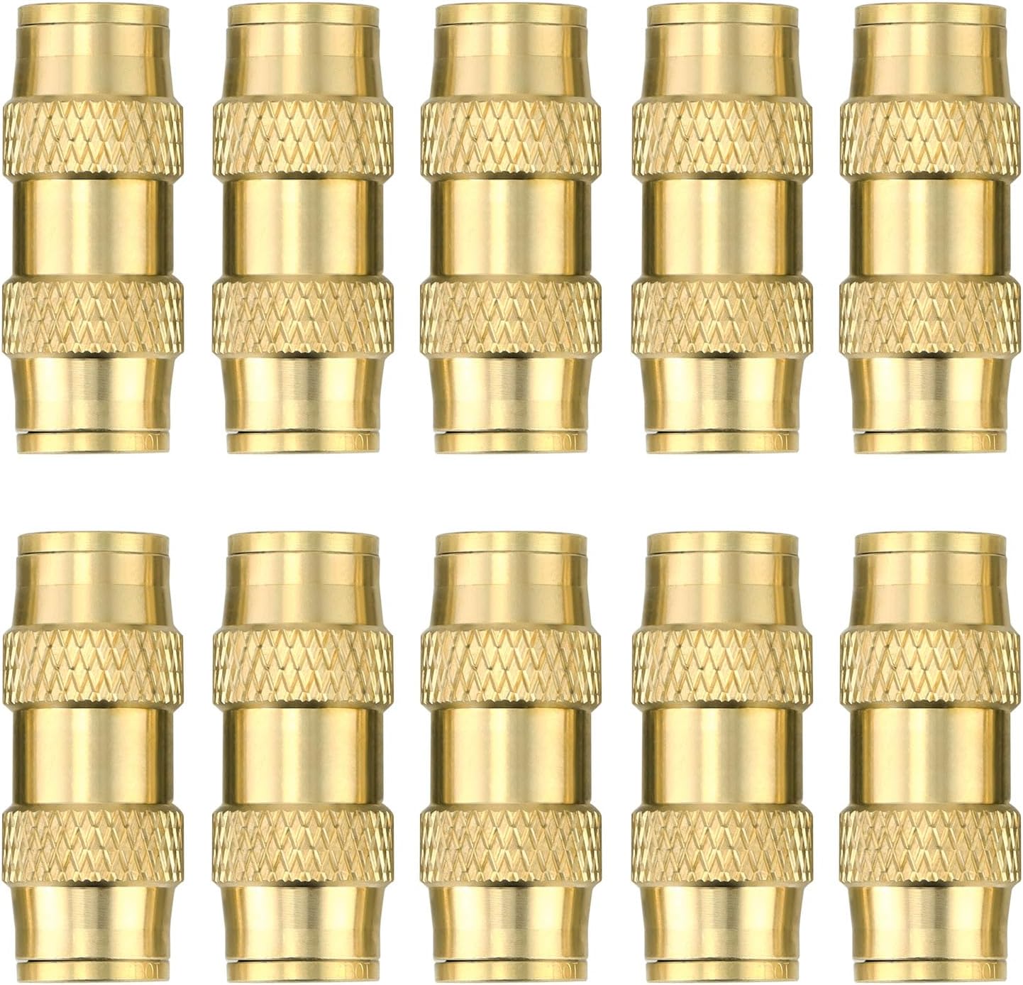 QWORK Push to Connect Fittings - 1/2" Tube & Air Hose, 10 Pack Quick Connect Pneumatic Fittings