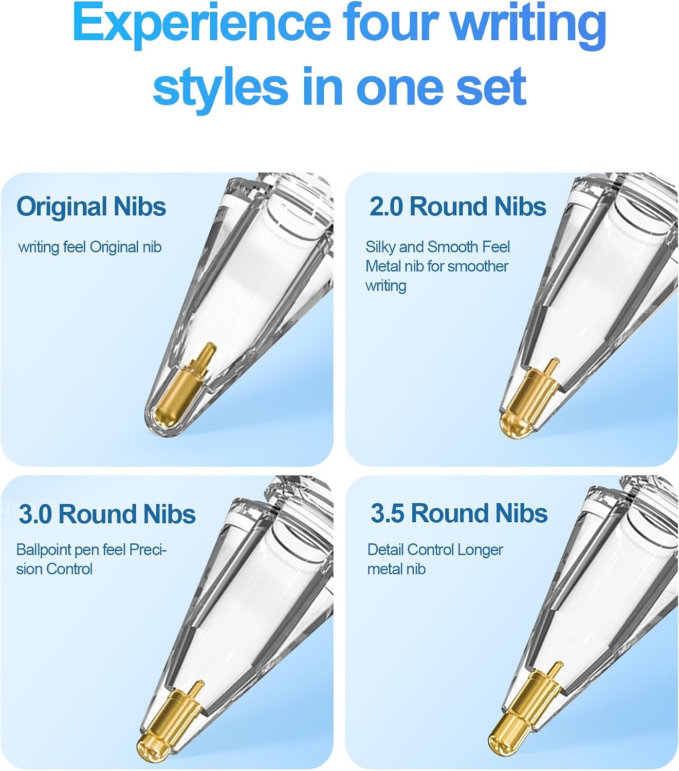 Replacement Pencil Tips for Apple Pencil Pro - 8 Pack Fine Point Metal Tip for Apple Pencil 2nd Generation and 1st Generation image 3