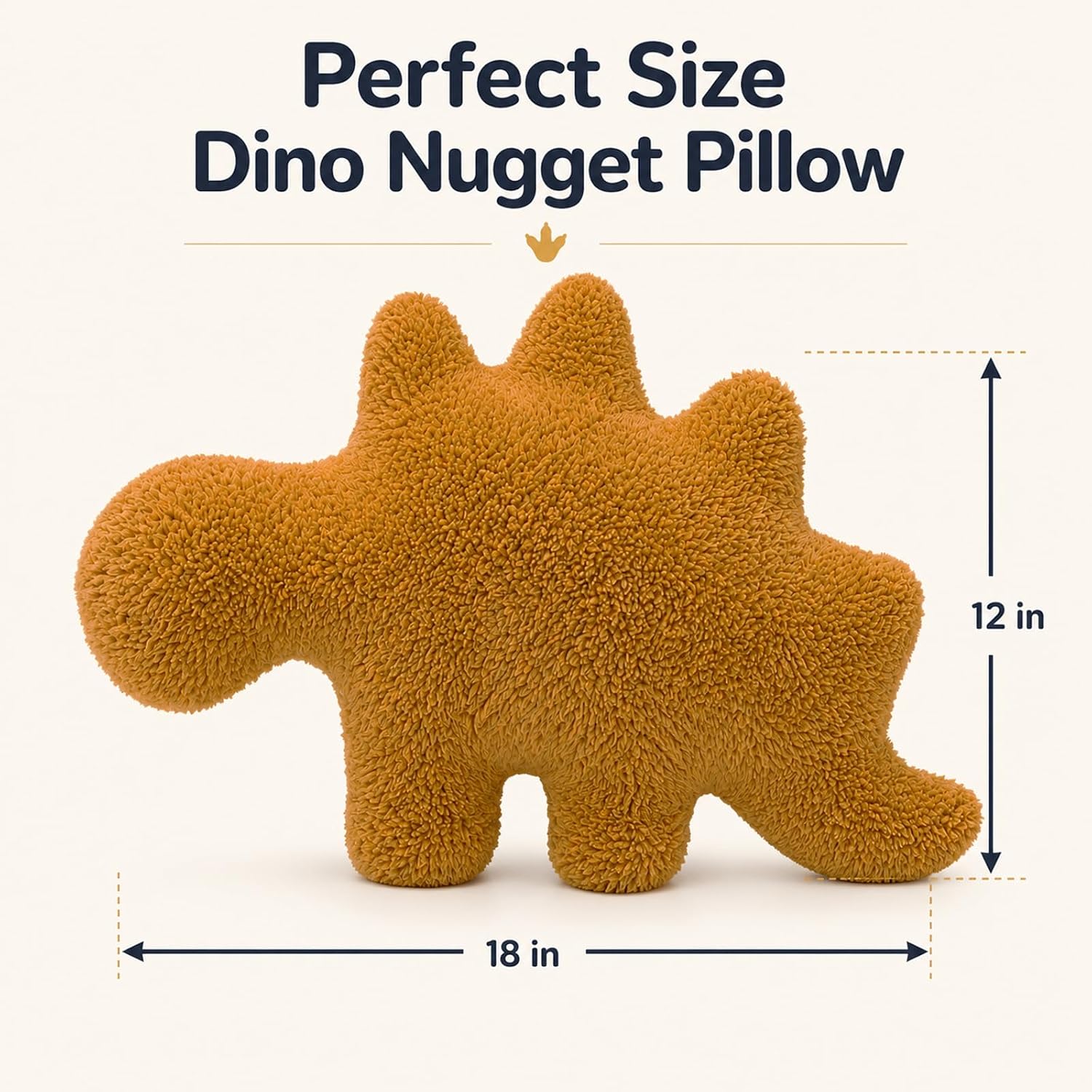 Dino Nugget Pillow, 18 Inch Dino Chicken Nuggets Plush Stuffed Animal Gift for Kids Adults Girlfriend Christmas image 2