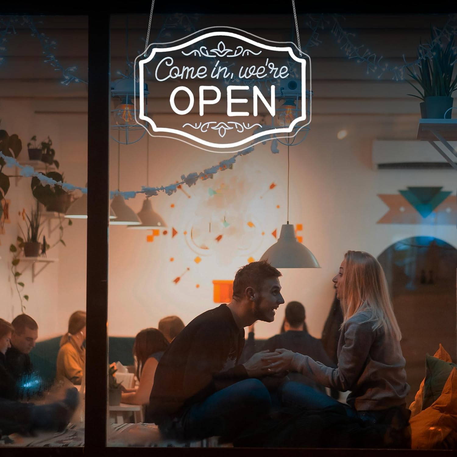 Neon Sign, Open Neon Signs for Wall Decor -White LED Open Signs for Business, Restaurant, Store, Shop, Bar - USB Powered Light Up Sign Decorations - Image 6