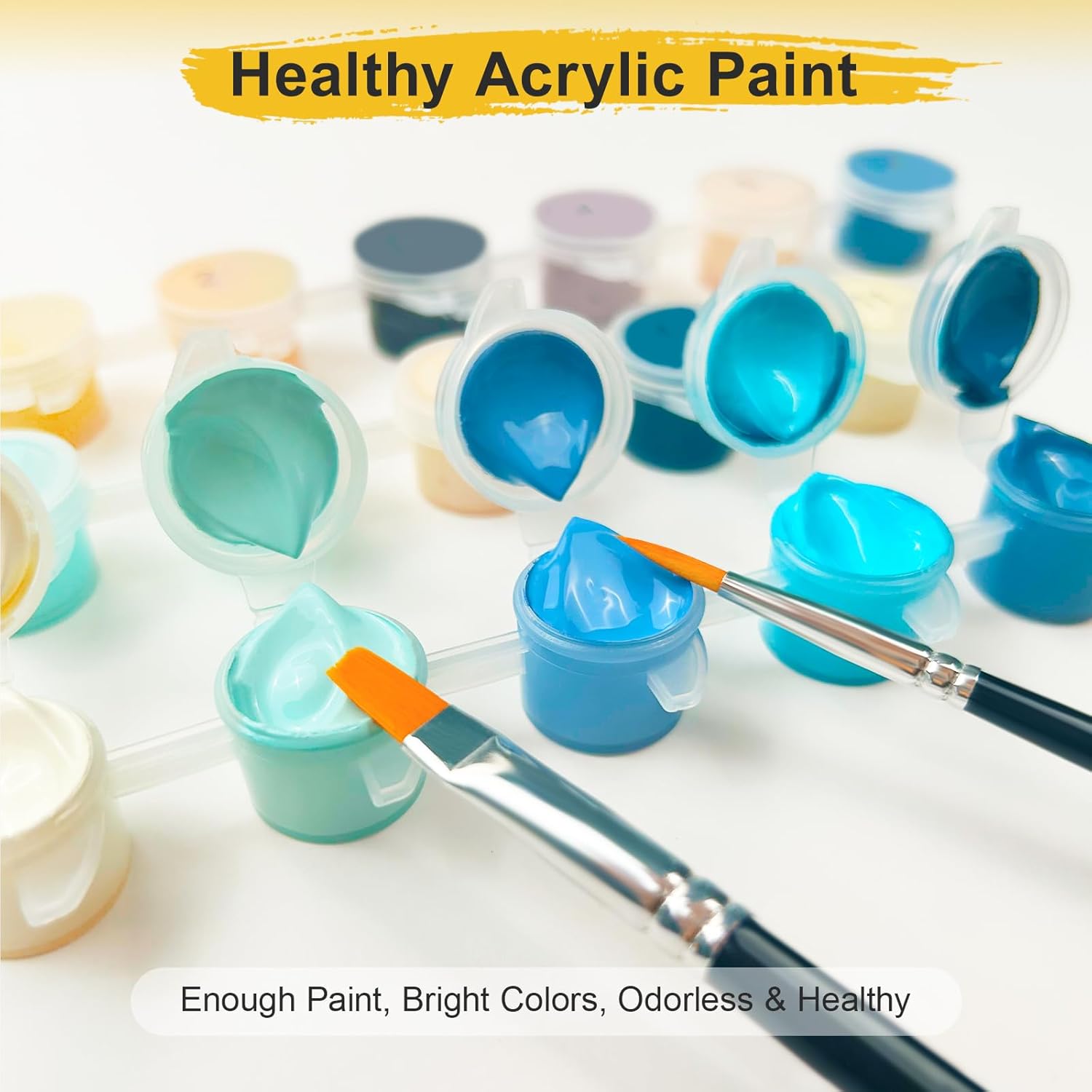 Bougimal 6 Pack Paint by Numbers Kit for Adults Beginners, 11" W x 14" L Simple Flowers DIY Acrylic Paint Set on Canvas Without Frame in Box, Adults Kids Paint by Numbers Kits for Home Wall Decor