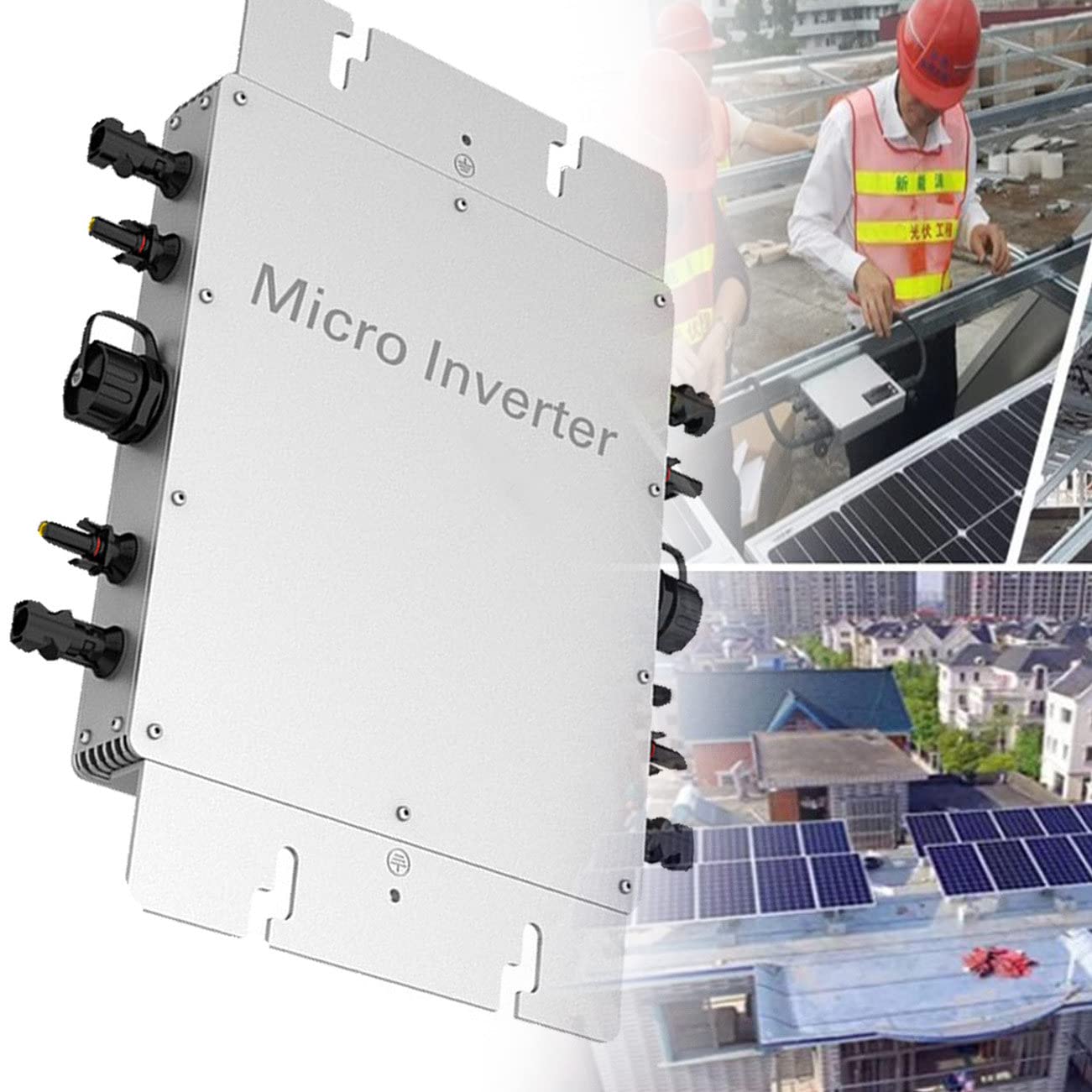 Solar Grid Tie Micro Inverter wodoodporny IP65 1200W 1400W 1600W 2000W 2400W 2800W, wejście MPPT AC230V 120V wyjście do panelu słonecznego,2400W