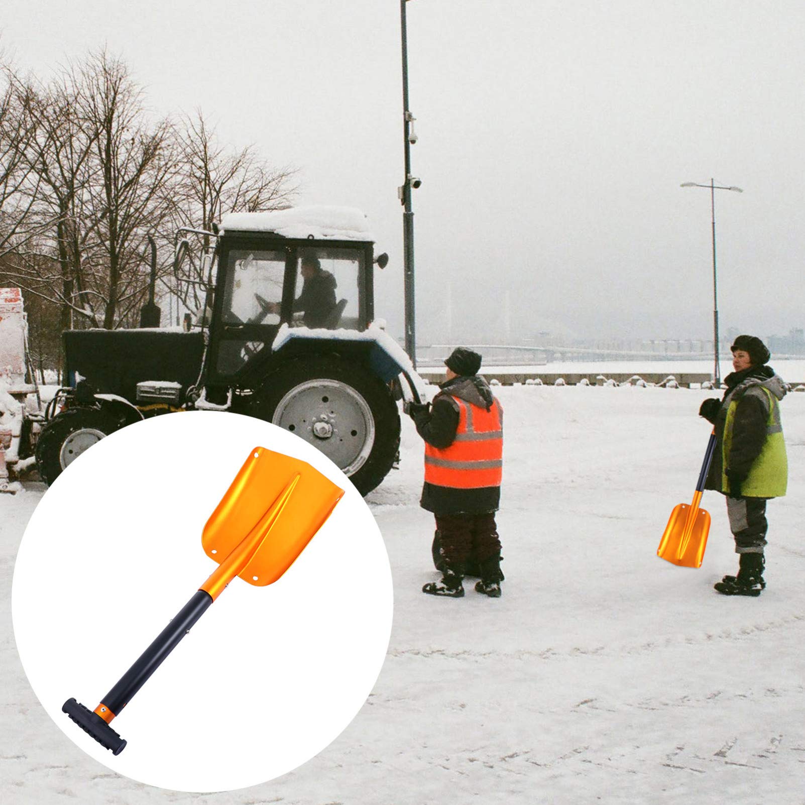 POPETPOP 1pezzi Pala Da Neve Pieghevole Per Auto Raschietto Per Neve e Acqua Ghiacciata Strumento Pratico Per Rimozione Della Nevl Gelo Facil Usare Riporre