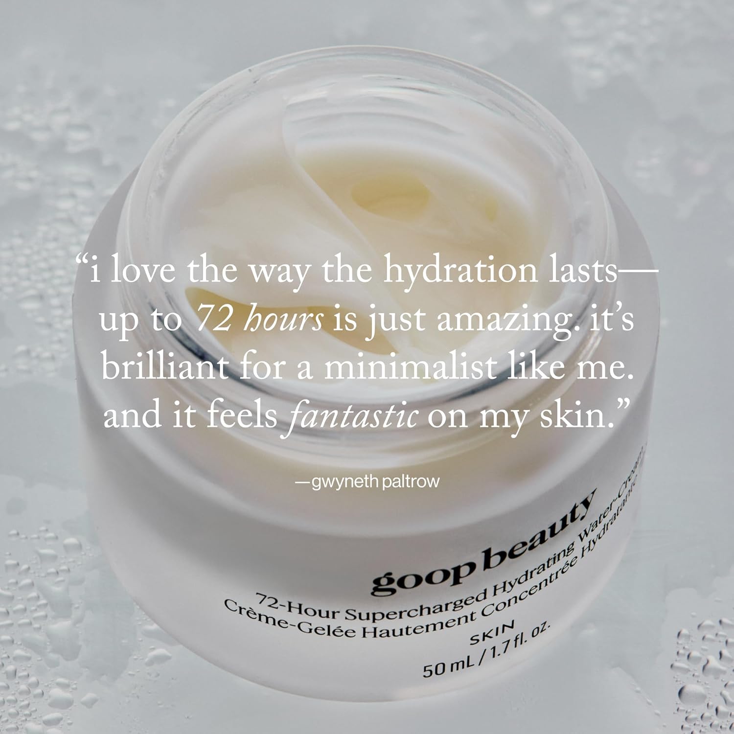 goop Beauty 72-Hour Hydrating Water Cream | Matte Moisturizer for All Skin Types | Niacinamide & Fermented Astragalus Root | Hydrating Face Lotion to Plump, Firm & Reduce the Look of Pores | 1.7 fl oz - Image 6