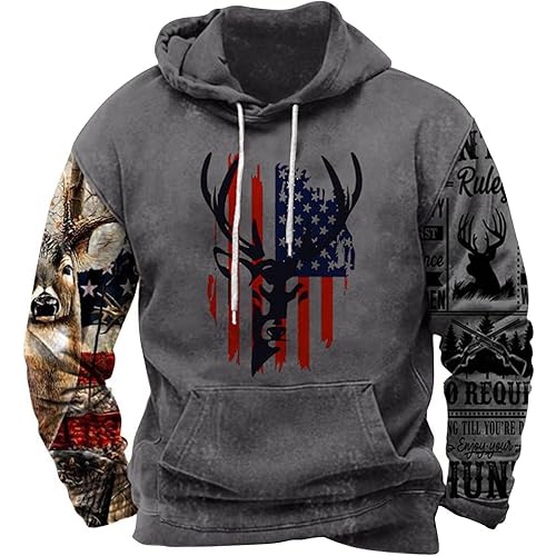 Aymnlox Hoodies for Men Western Aztec Ethnic Lightweight Hooded Sweatshirts Casual Long Sleeve Ethnic Print Loose Pullover