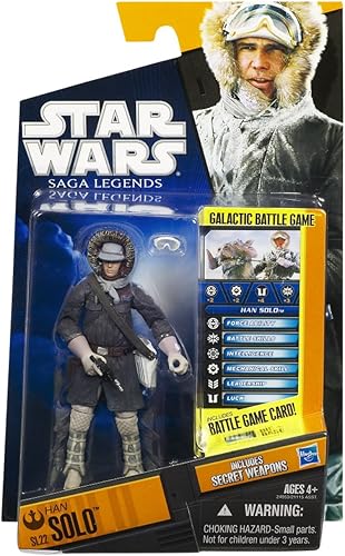 Star Wars, Saga Legends - Figura de acción de la serie 2010, Han Solo Hoth Gear #SL22, 3.75 pulgadas