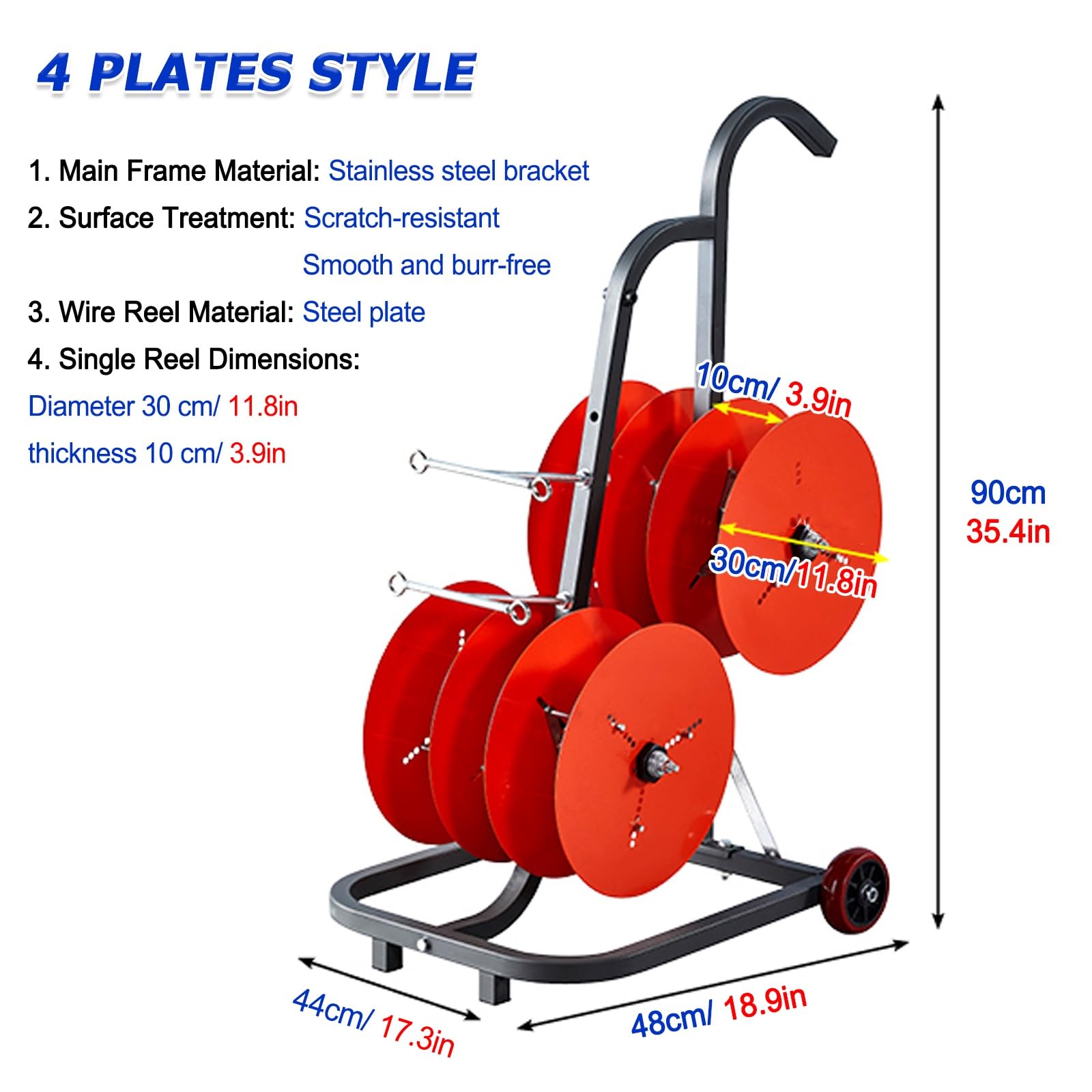Bobina di filo con ruote, dispenser multi-bobina per una maggiore efficienza sul posto di lavoro