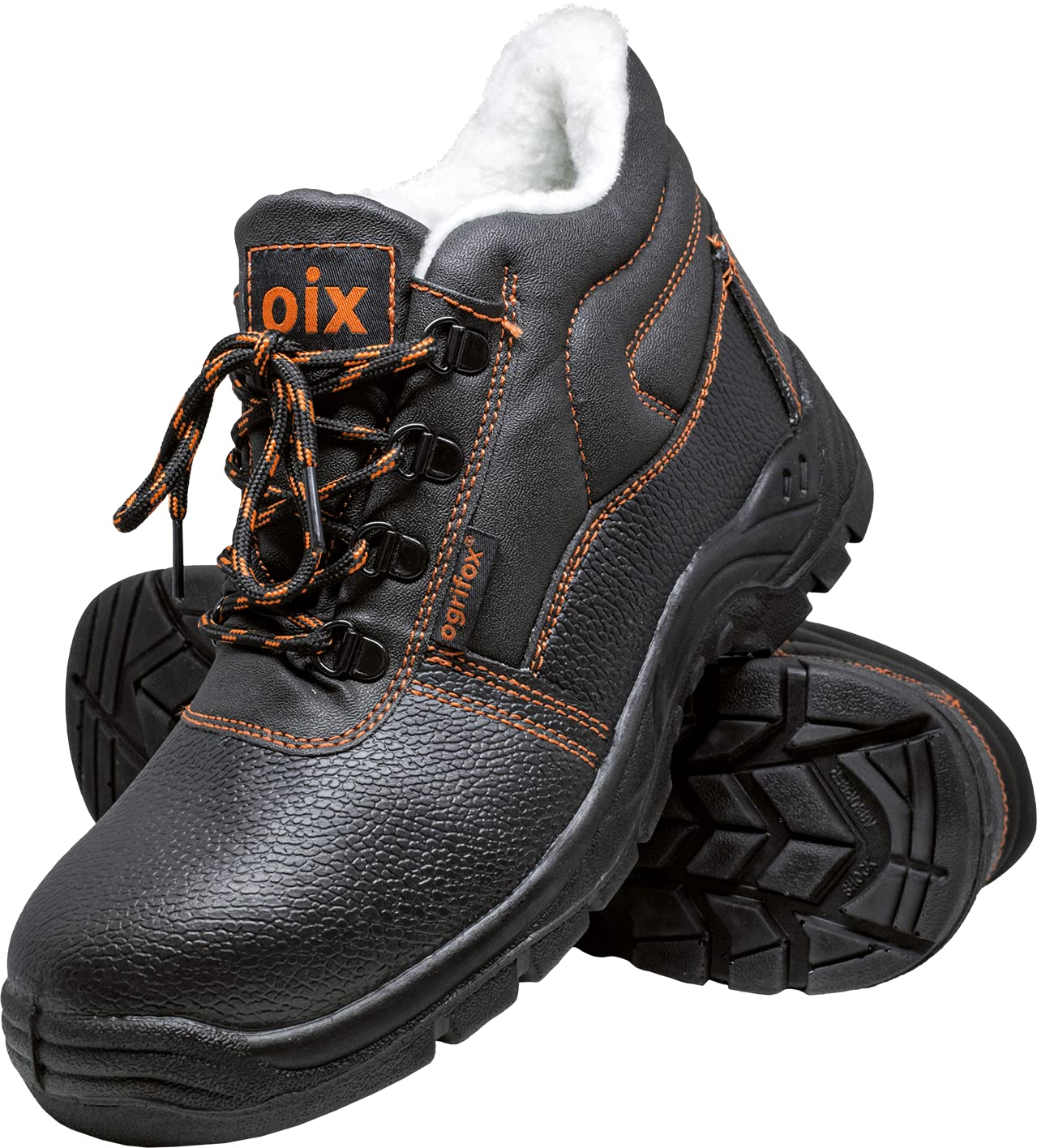 OgrifoxUnisex OX-OIX-to-SB_45 Construction Boot, Black-Orange, 10 UK