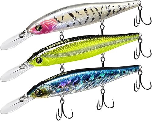 Miniatura 9 de TRUSCEND Swimmax - Señuelos de pesca realistas para agua salada y agua dulce, para trucha lucioperca, lucio, salmón azul, cebo, pesca de lubina,