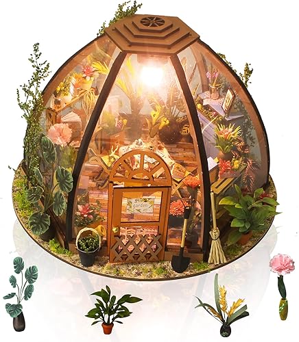 GuDoQi Kit de casa de muñecas en miniatura kit de casa pequeña con muebles kit de casa en miniatura escala 124 gran regalo de manualidades hechas a