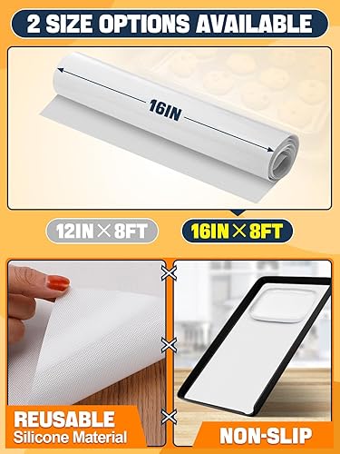 Miniatura 5 de Rollo de silicona para hornear de 16 pulgadas x 8 pies, cortado a cualquier tamaño, hoja de silicona de grado alimenticio grande resistente al calor